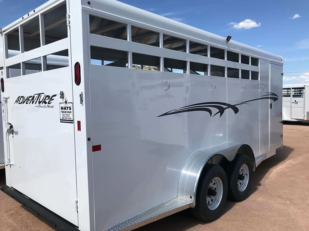 Horse trailer exterior rear.