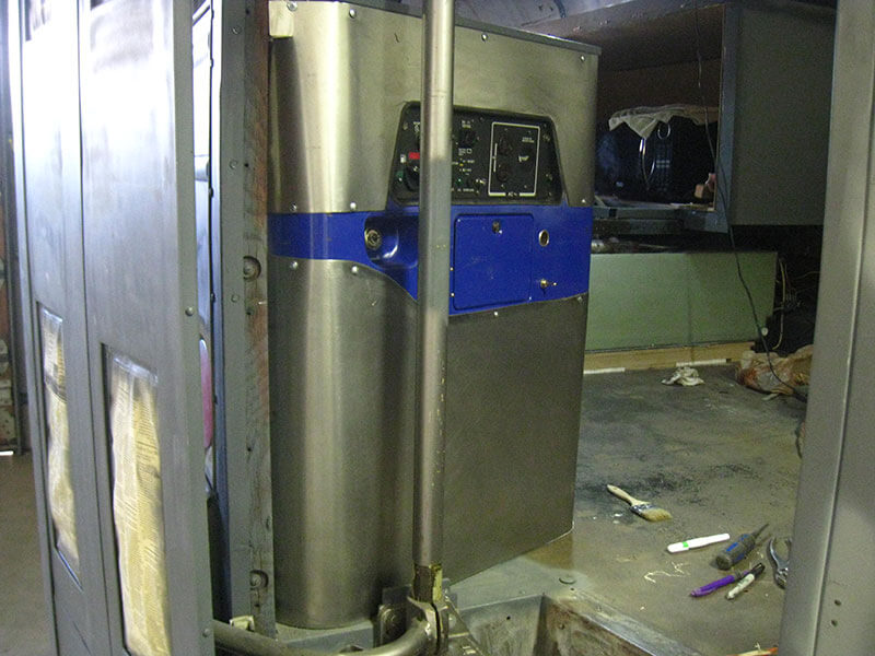 Genny controls relocated just inside parallelogram plug door