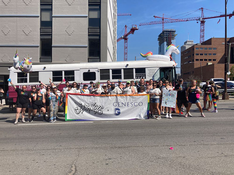 Atticus’ ﬁrst corporate sponsorship at Pride
Nashville (June 2022).