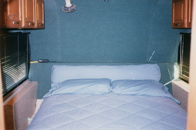 A comfortable queen size bed