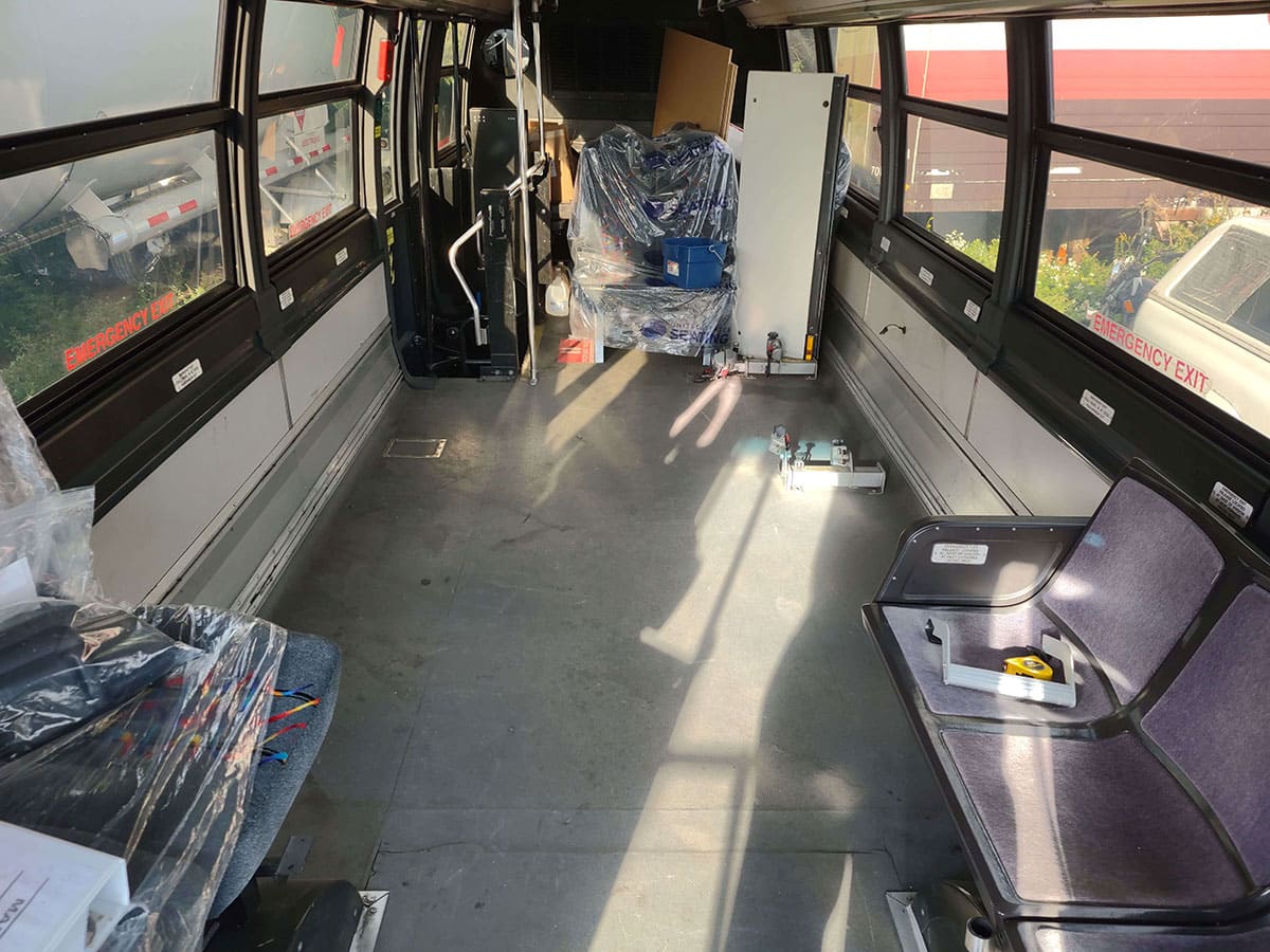 Cleared out and almost ready to install the new seats.