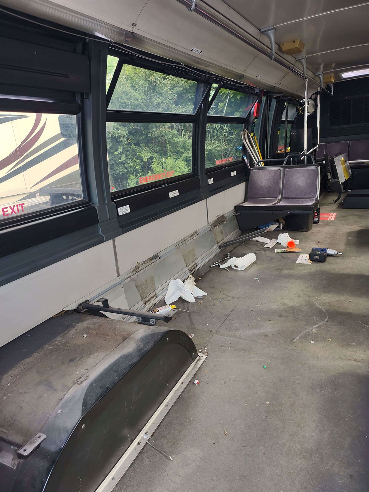 It looks a lot different with the seats removed.