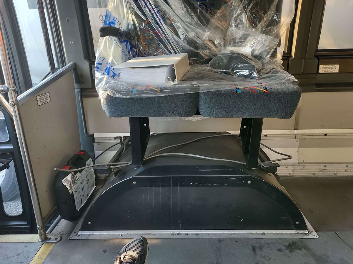 Some modifications and welding would be needed to adapt the new seats to the older brackets.