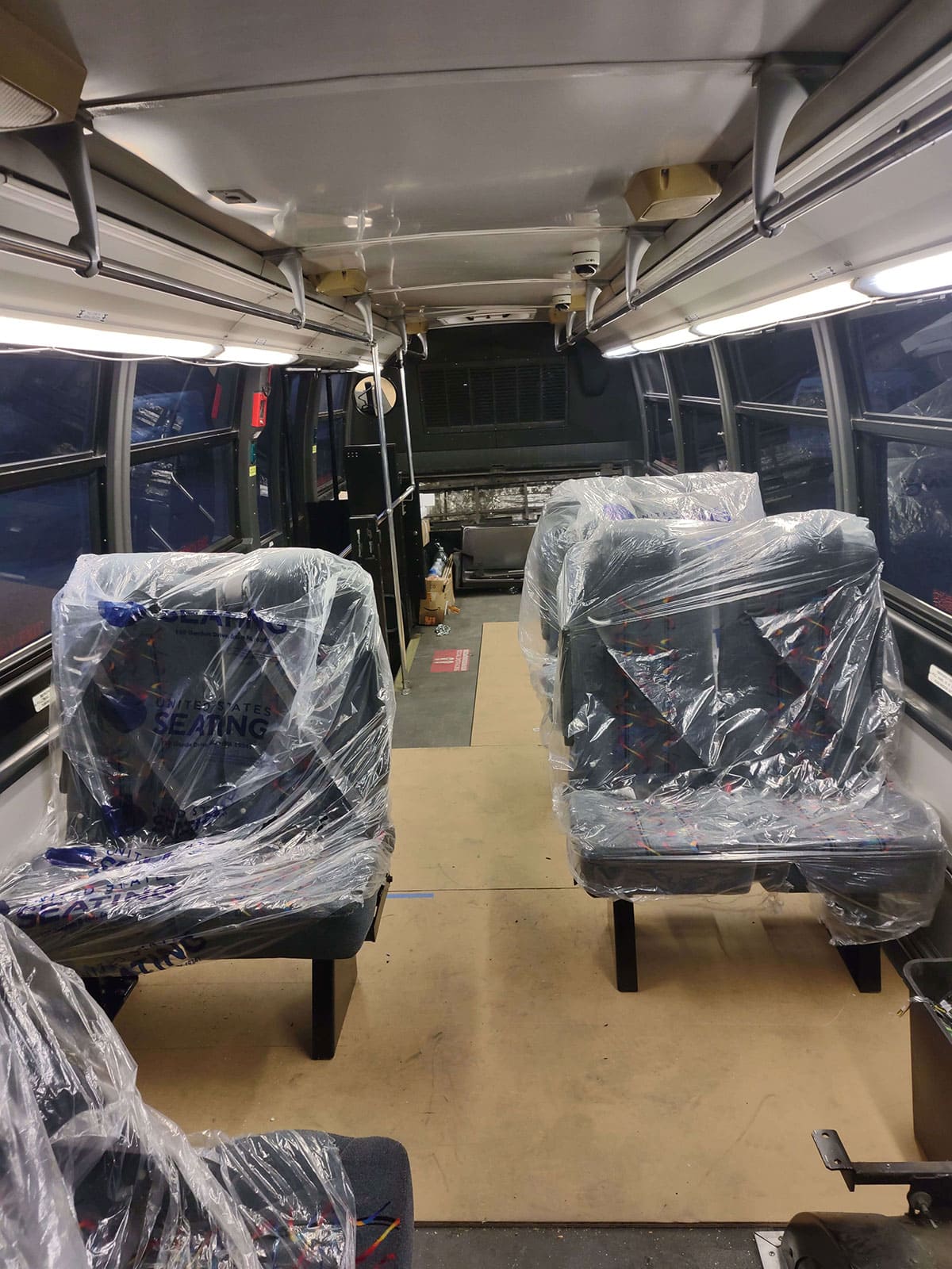 The new seats are in place.