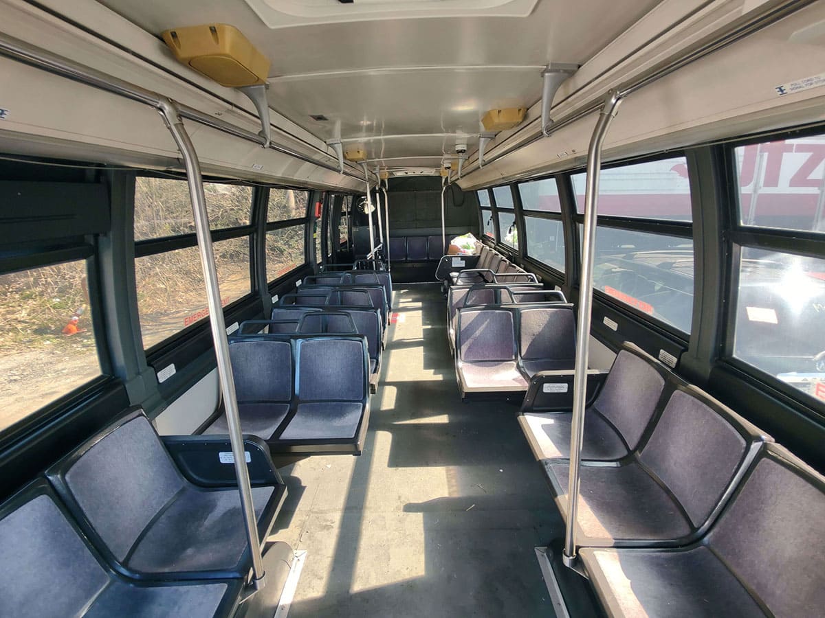 The original interior. Useful, but not comfortable.