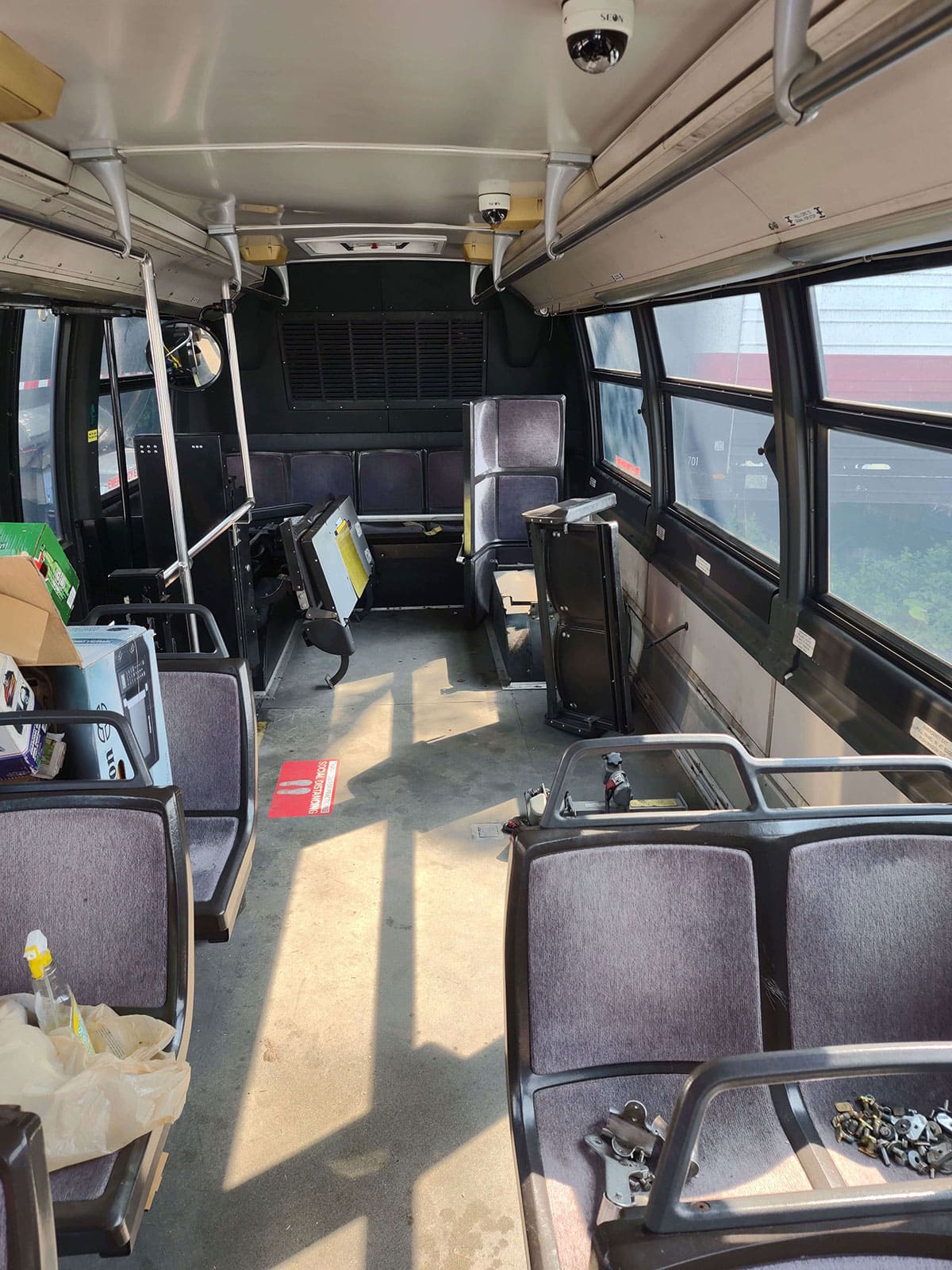 The seats came out a lot easier than expected.