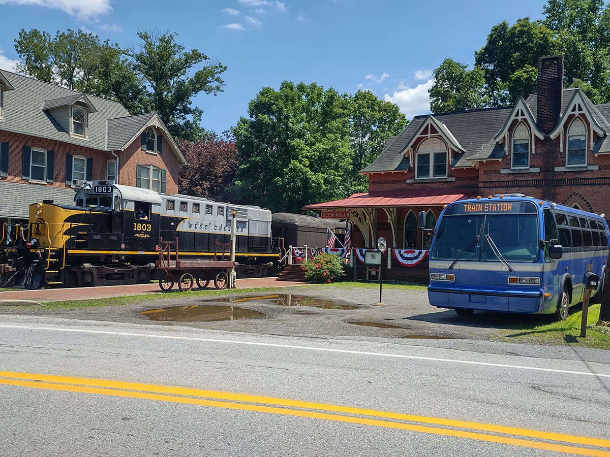West Chester Railroad at Glen Mills, Pennsylvania.