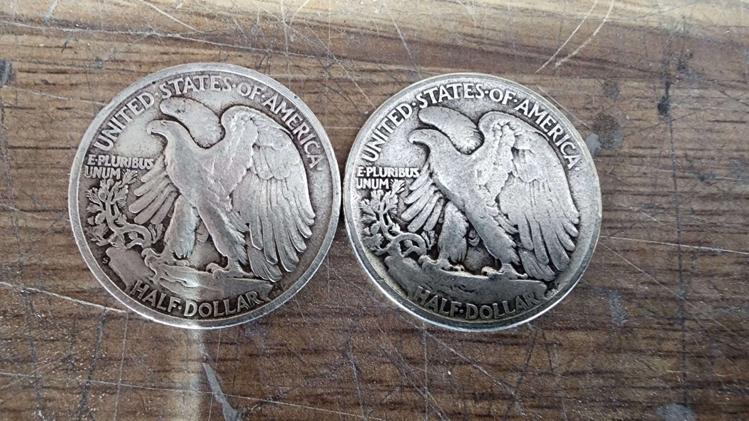 I also gave him an Eagle off a bus to do with as he wanted, it was donated by Ted a.k.a. “Goshawk”, and inside the card, I put two silver Eagle half dollars, from the year that he was born, for my friend “DoubleEagle”. 