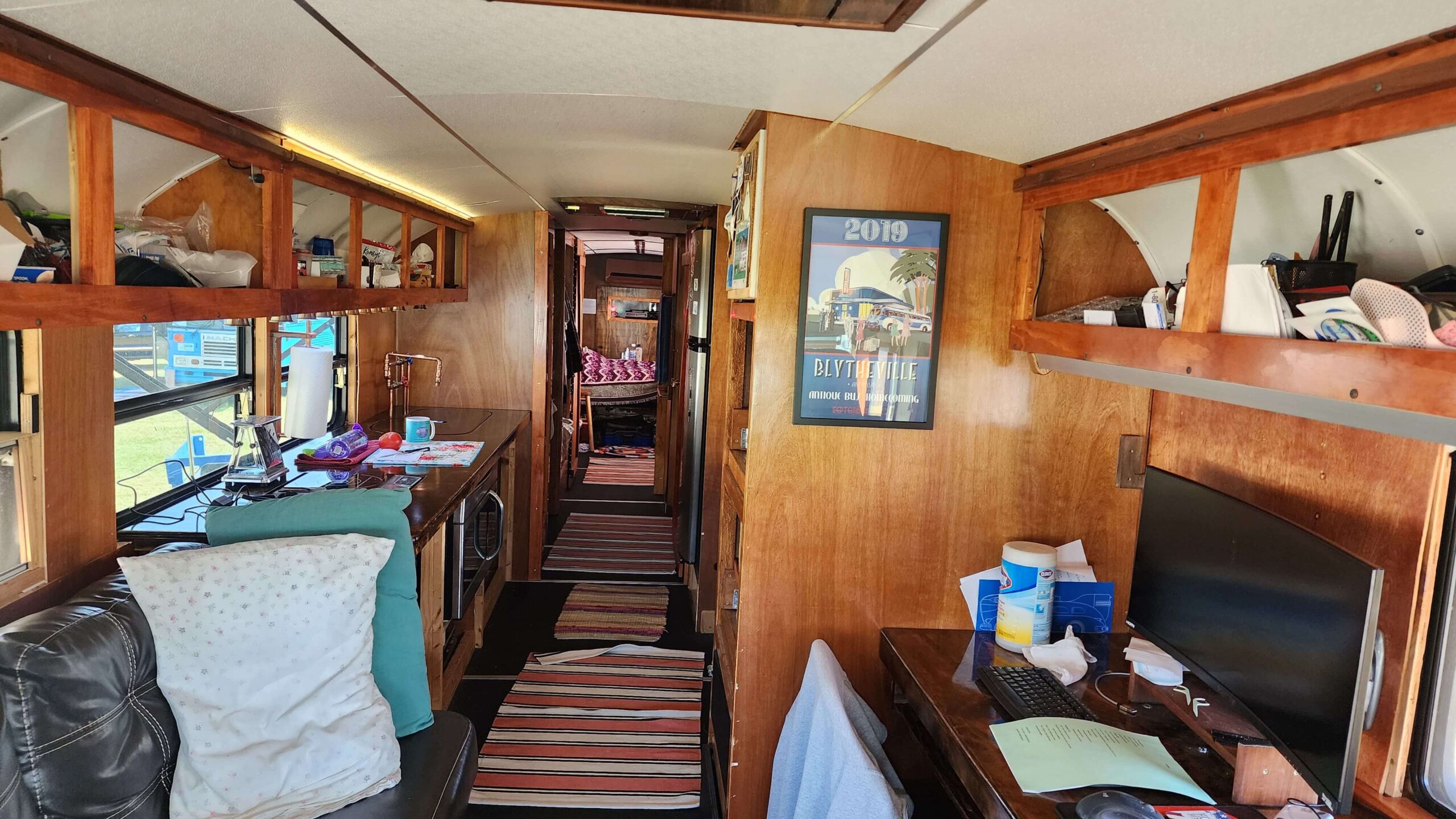 Dick's bus, his story was a good one. He was a truck driver and saw this bus on one of his trips. He has done an amazing job on it.