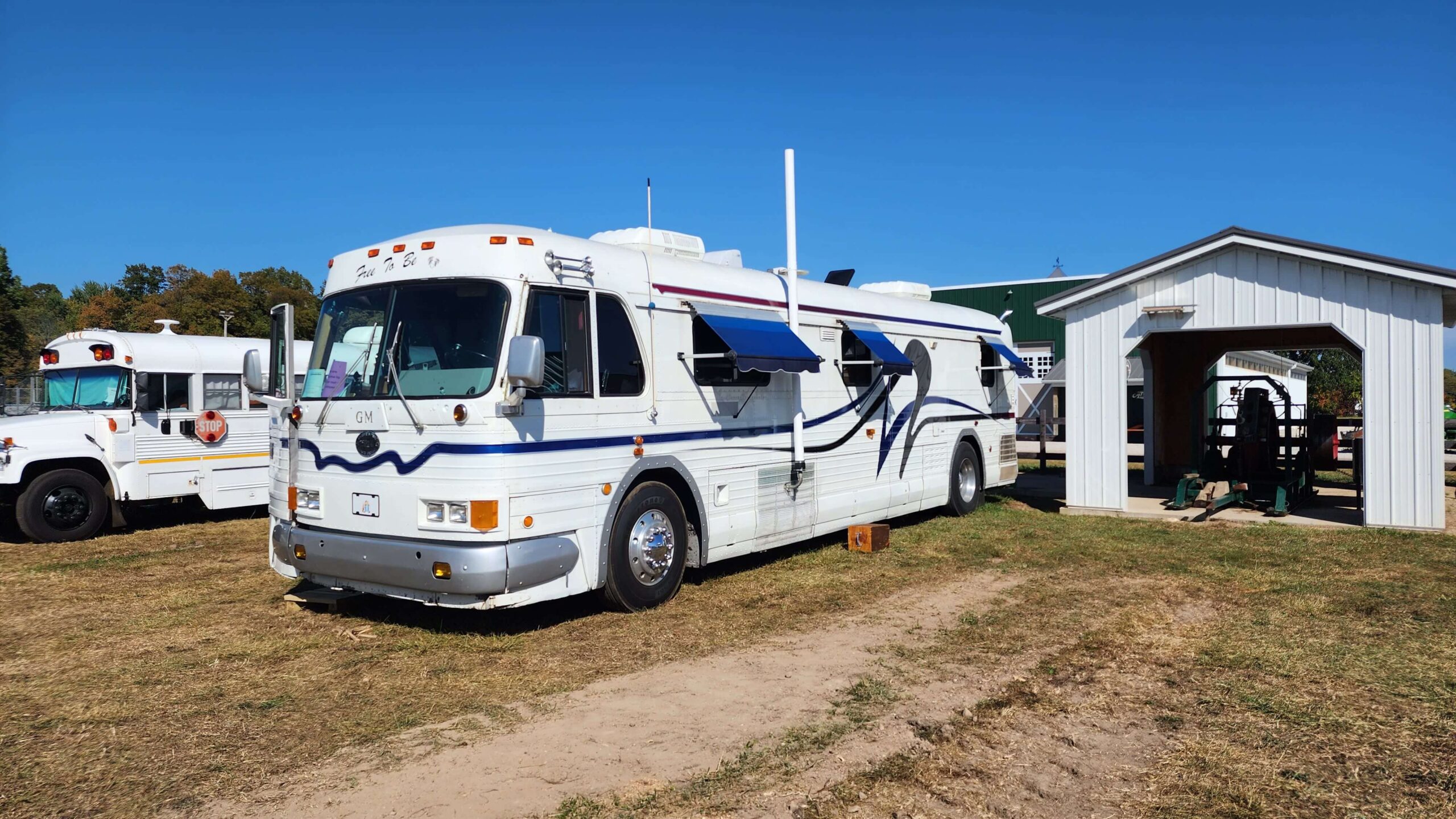 Other buses that were spotted at the rally. 