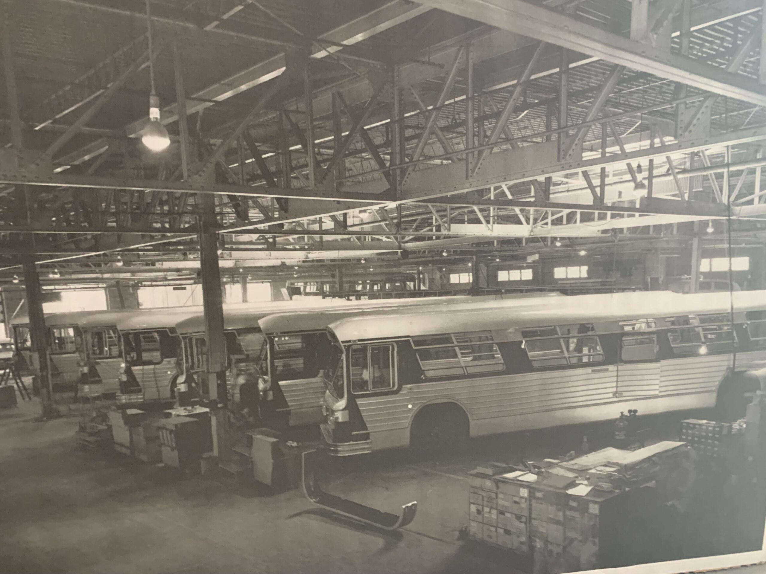 Back in the day, when Flxible buses were being assembled.