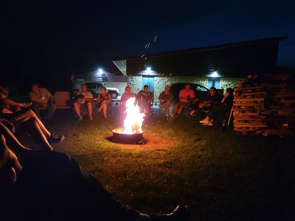 The campfire was very popular each night.