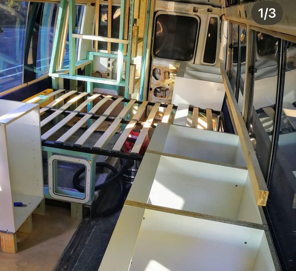 Finding Happiness by Doing What You Love – a Family Converts a Van and Two Buses To Travel Australia - bus conversion photo