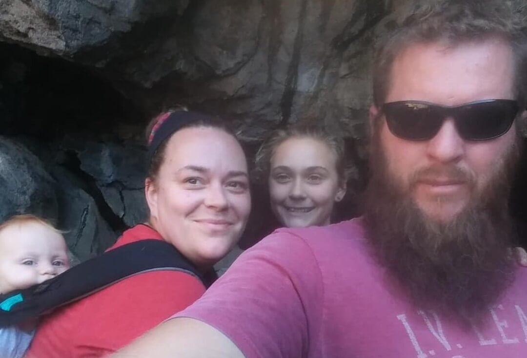 Cave exploring at Lava Beds National Monument.