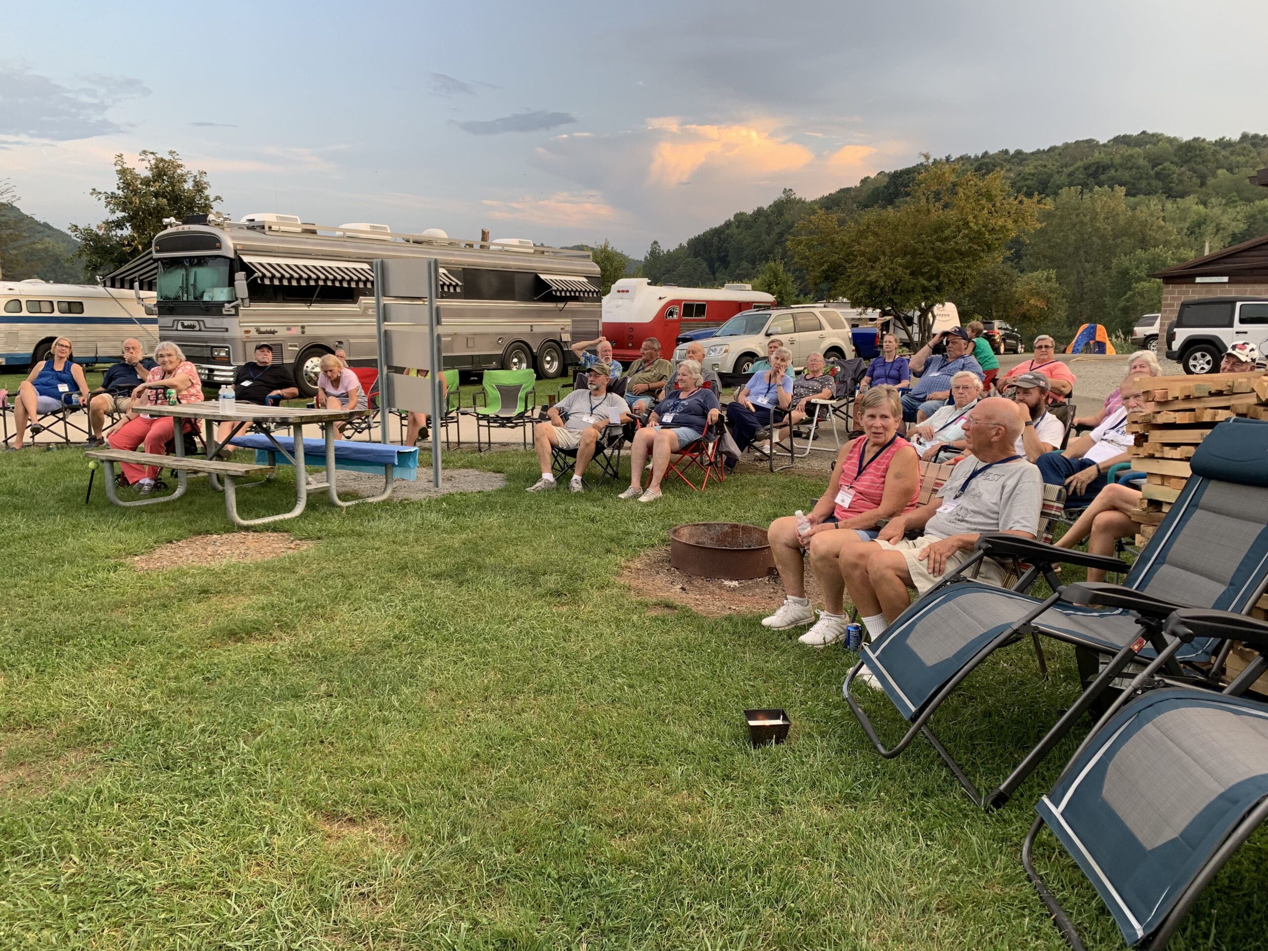 Ricky Mitchell entertaining the group