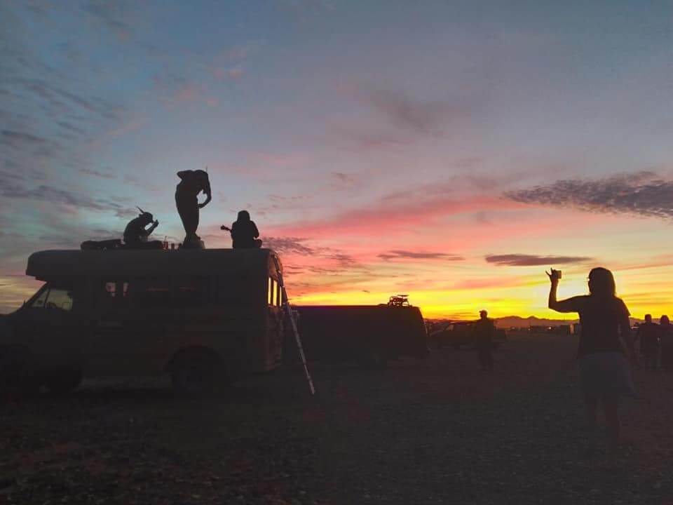 Beautiful sunset at Skooliepalooza.