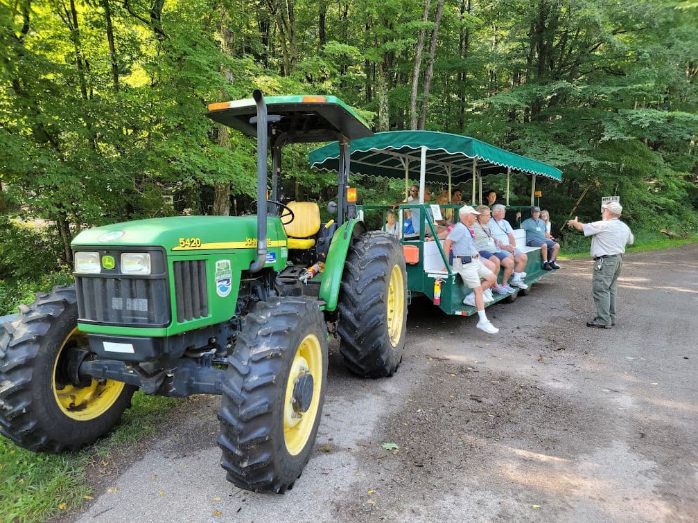 Wagon tour around the Malabar Farm grounds.