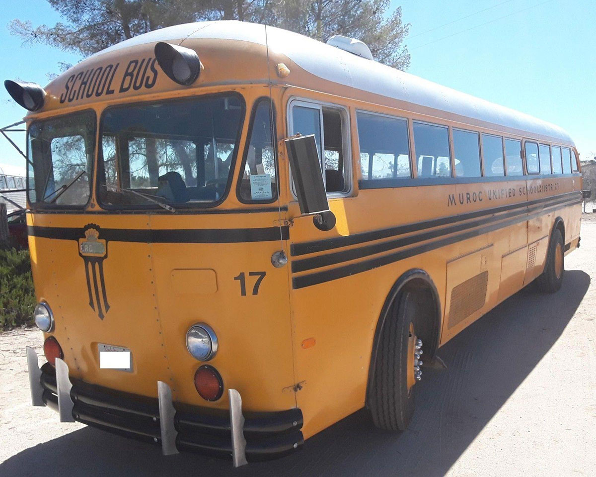 This is a 1958 Crown school bus. Notice the windows are pretty large for that year.