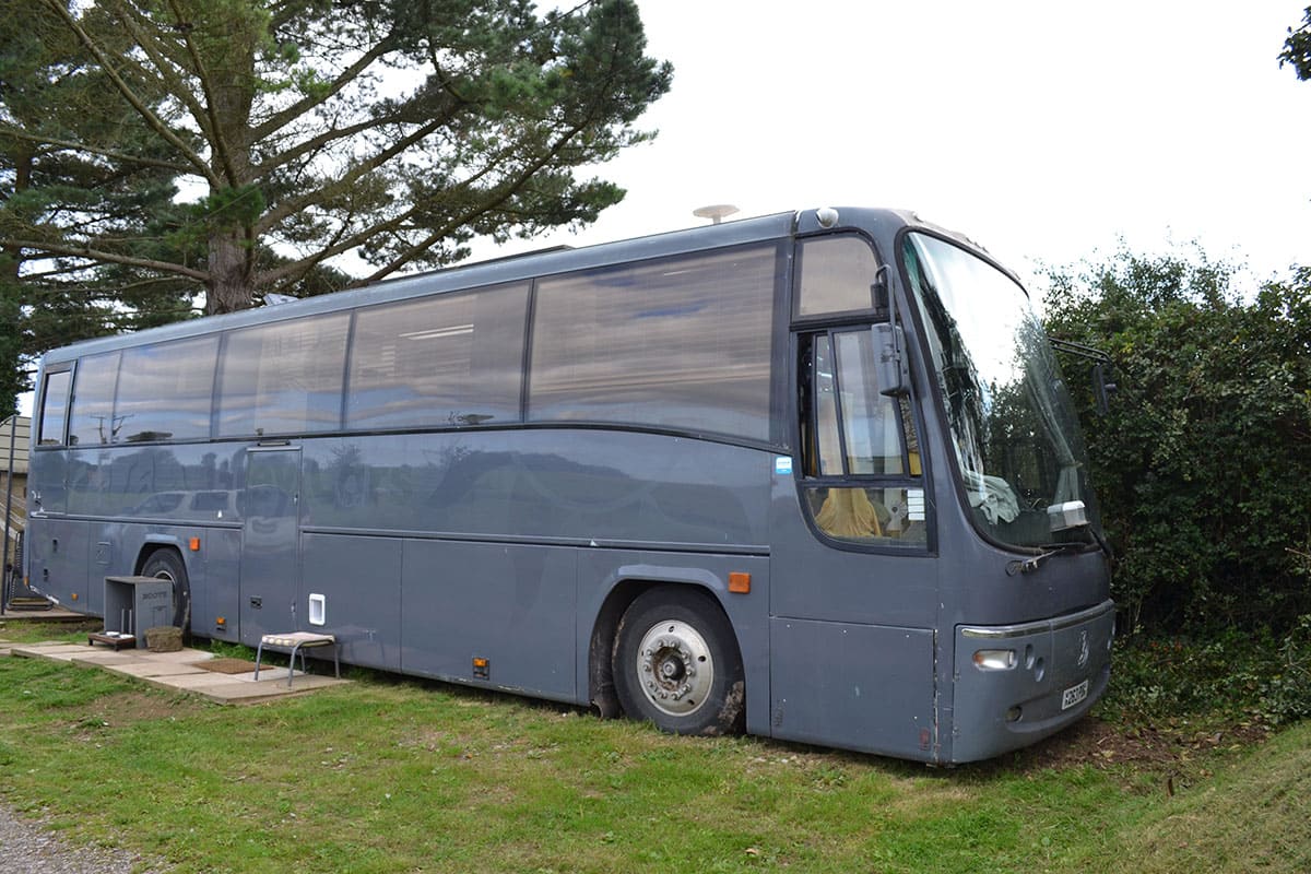 Profile shot of the bus.