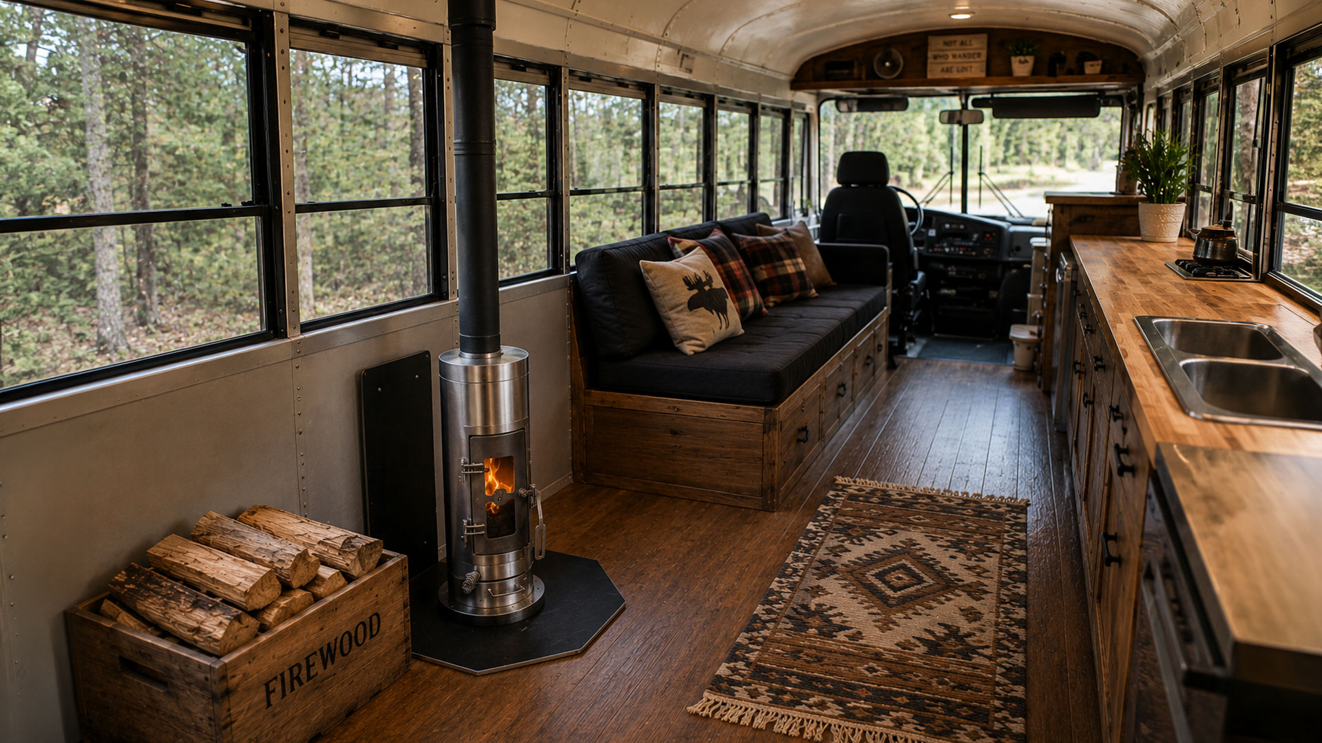 Firewood Trap When Heating Bus Becomes | BCM photo