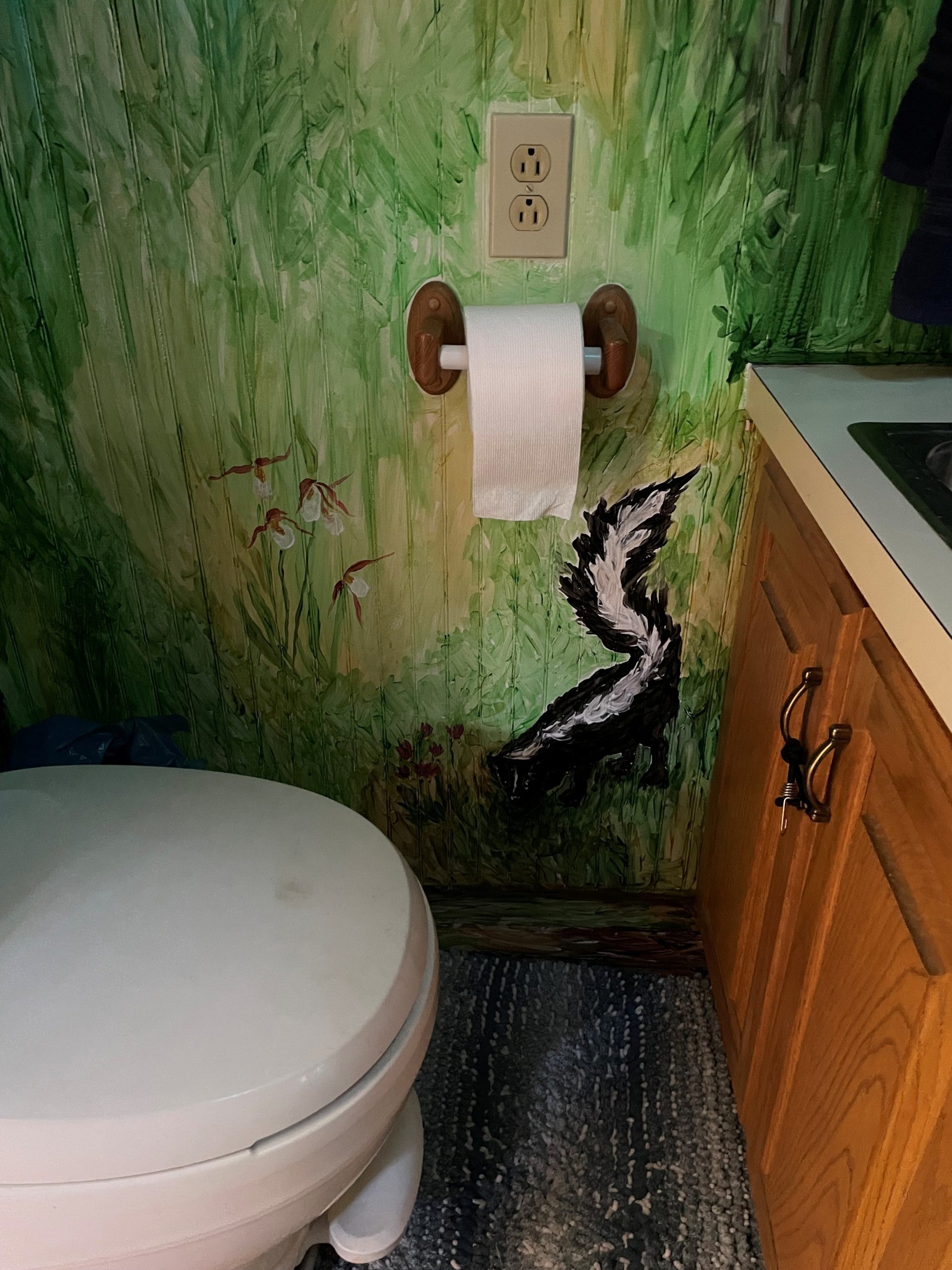 The bathroom after painting.
