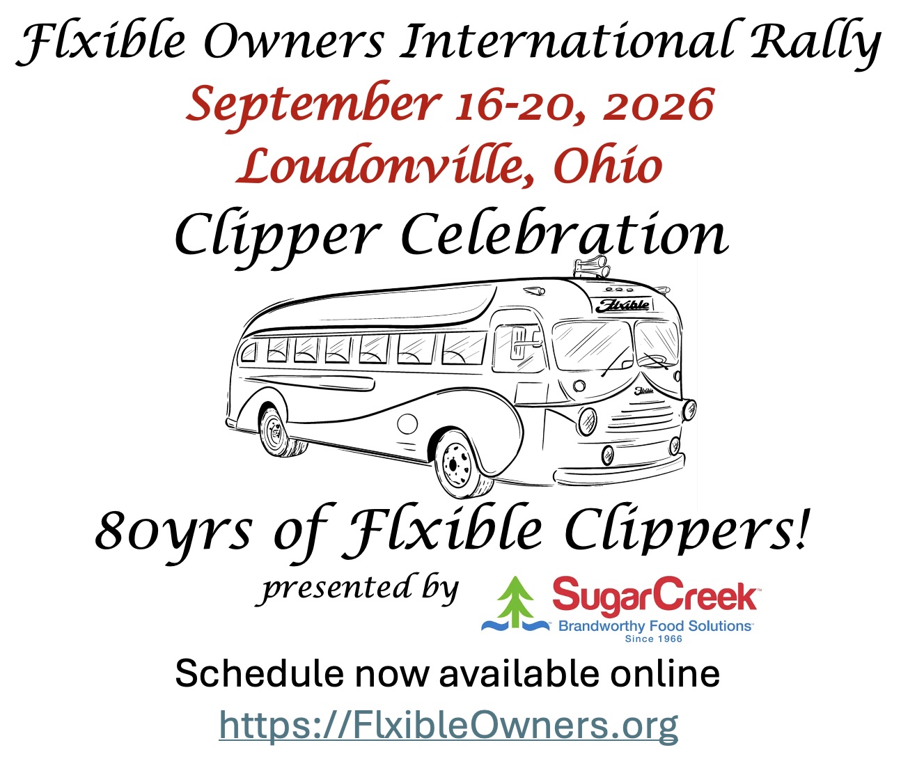 2026 Flxible and Converted Bus Biennial Rally - Clipper Celebration