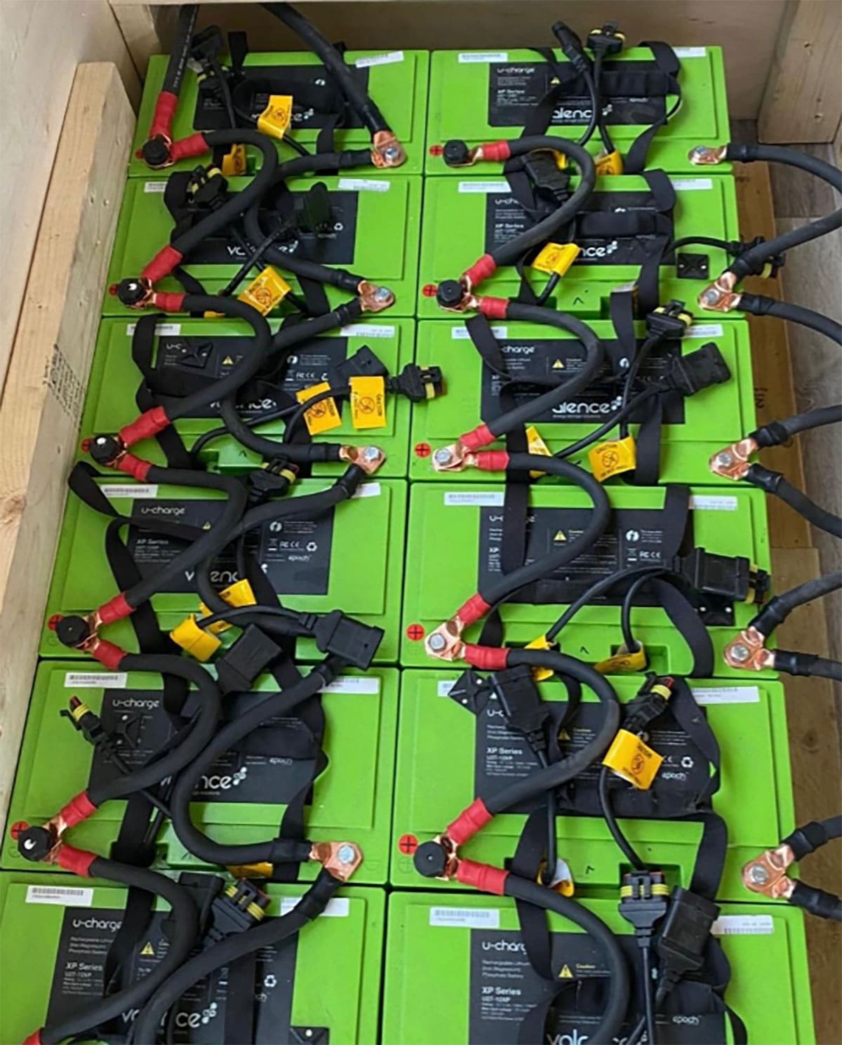 Our Battery Bank - 16 Valence U27-12XP Batteries.