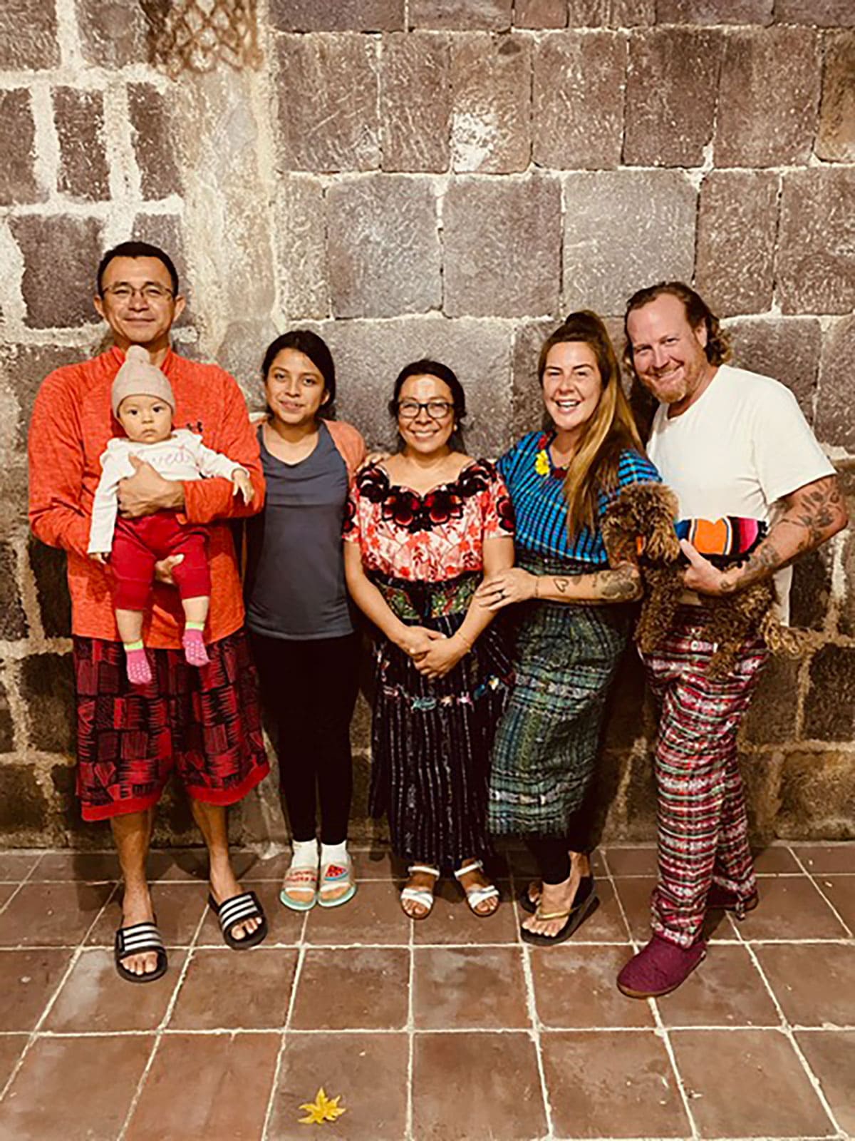 These are our friends in a restaurant in Mexico.